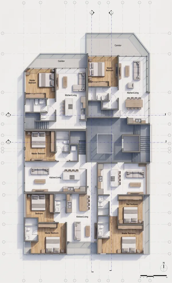 Floor plan sheet — 4th Floor, A13, A14 & maisonettes